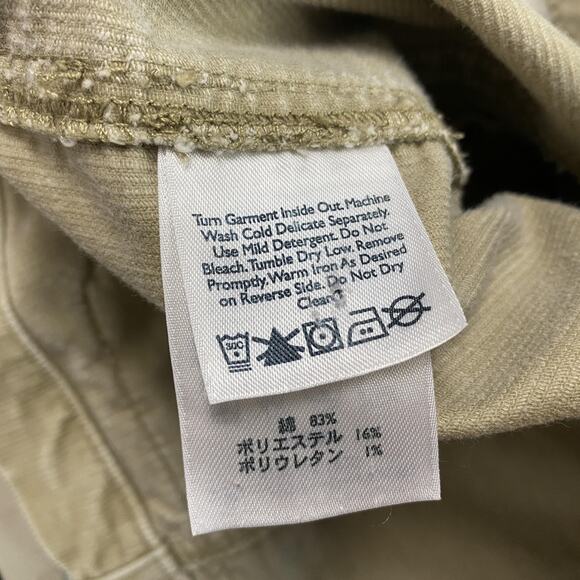 Eddie Bauer Jacket Womens XL Tan Beige Stretch Corduroy Boho Cargo Pocket Chore - Picture 12 of 16